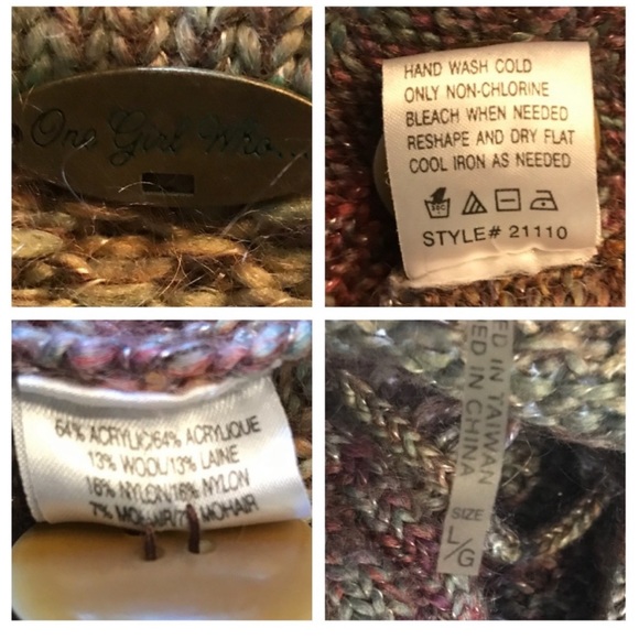 Anthropologie One Girl Who Ombré Striped Wool-Mohair Blend Sweater SZ L - Picture 15 of 15